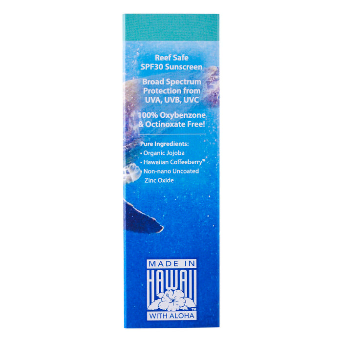 Protector solar líquido mineral Reef Safe de amplio espectro SPF 30 con zinc y café (sin perfume)